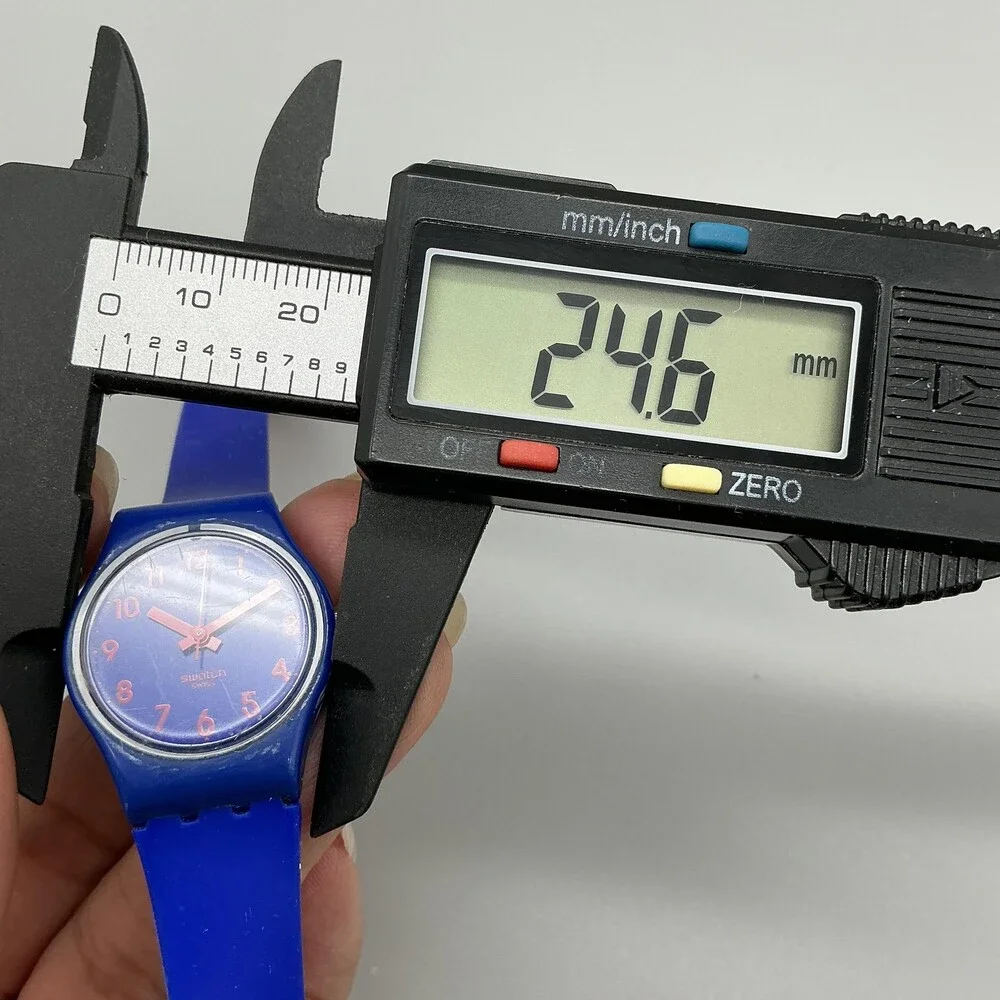 Vintage Swatch Biko Bloo Womens Watch 25mm Blue Wrap Band LS115 New Battery